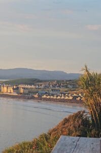 View of Rossnowlagh Beach front, hotel and holiday homes