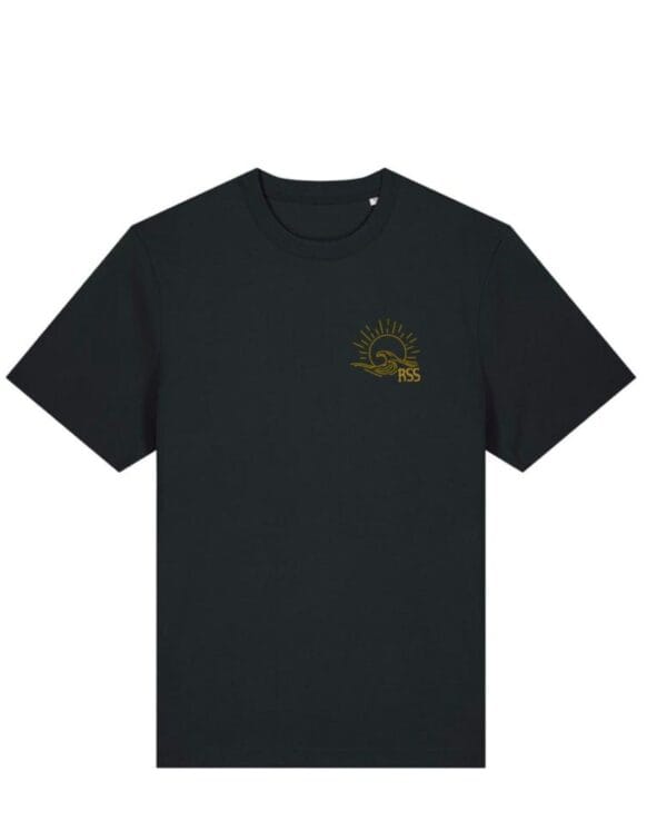 Black & Rolex Gold Organic Cotton Surf Tee - 10th Anniversary Tee - Image 2
