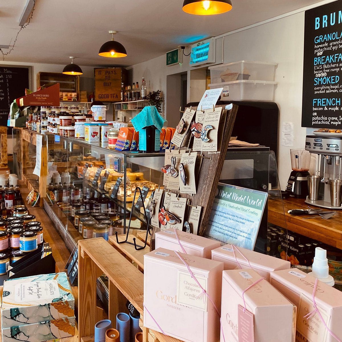 A view inside The Bakery Shack with lots of products on display