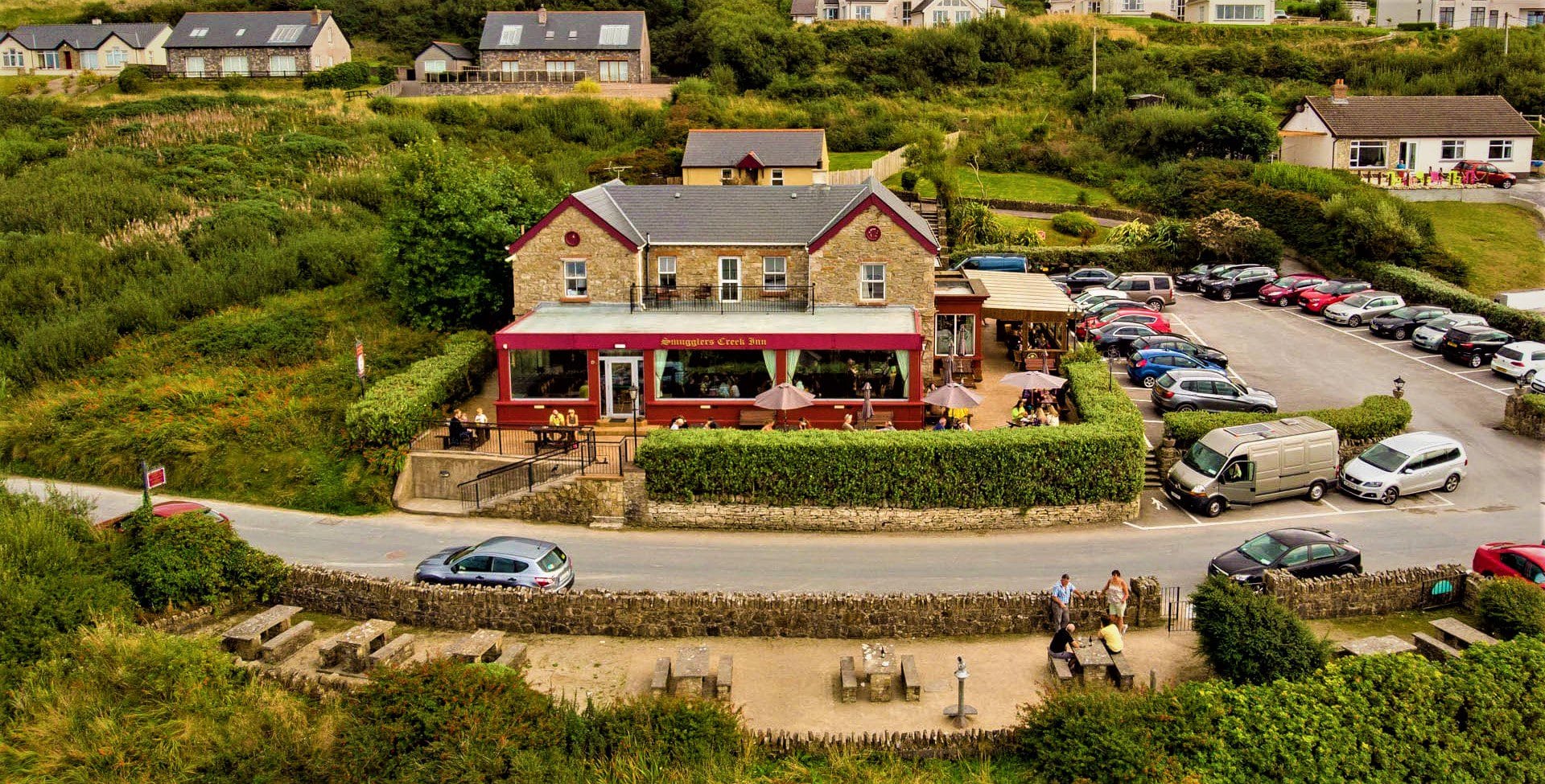 Smugglers Creek Inn Rossnowlagh Drone view